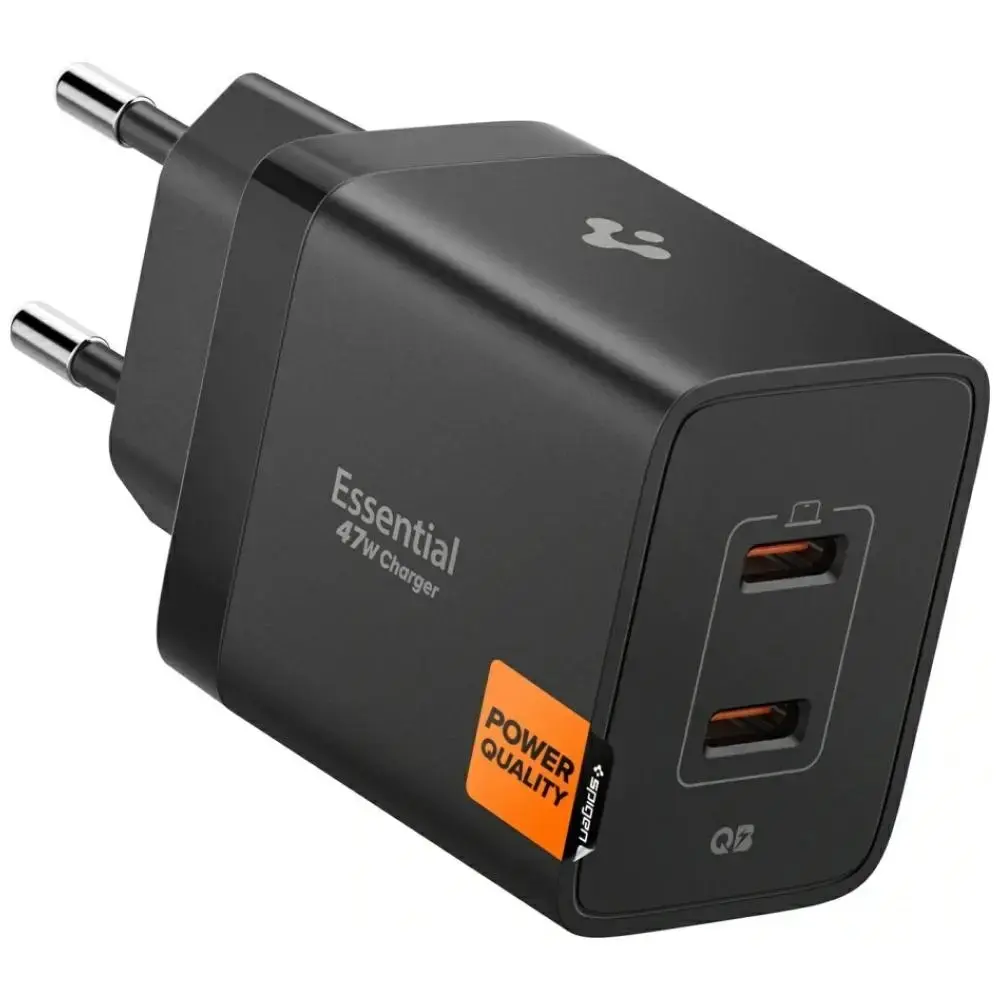 Spigen Essential EE472EU tīkla lādētājs | 47W | USB-C | melns