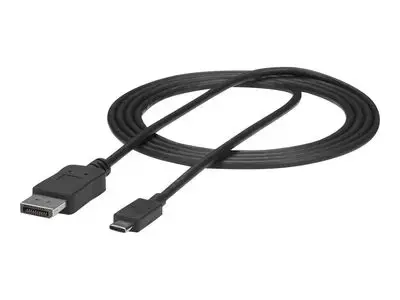 StarTech.com 6ft|1.8m USB C to DisplayPort 1.2 Cable 4K 60Hz - USB Type-C to DP Video Adapter Monitor Cable HBR2 - TB3 Compatible - Black - external video adapter - STM32F072CBU6 - black