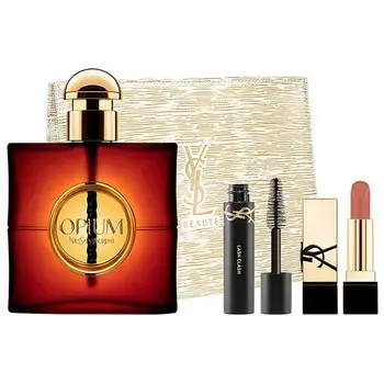 Yves Saint Laurent Opium Dárková sada EDP 90 ml, řasenka 2 ml, rtěnka 1,3 g a kosmetická taška