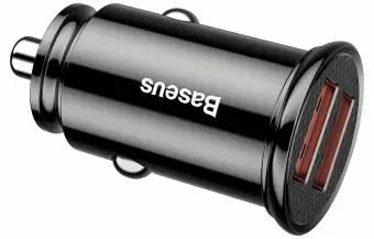 Baseus Circular auto lādētājs | 30W | QC | USB-A | melns