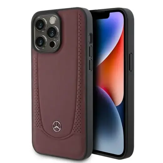 Mercedes MEHCP15XARMRE iPhone 15 Pro Max  6.7" czerwony|red hardcase Leather Urban Bengale