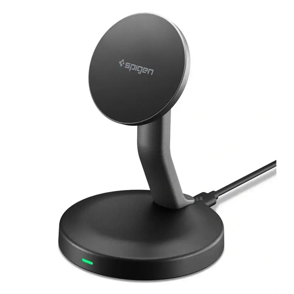 Spigen EF151MS bezvadu lādētājs | Qi | Saderīgs ar MagSafe | 15W | melns