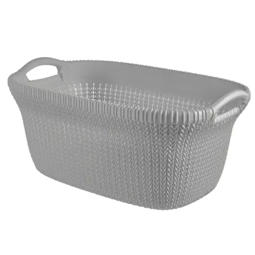 Veļas grozs Knit 40L 59,5x38,5x27cm gaiši pelēks