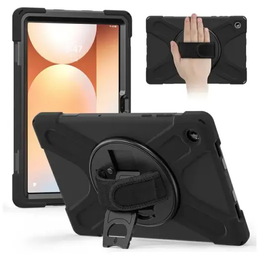 4smarts Rugged Grip planšetdatora maciņš Galaxy Tab A11+ melns
