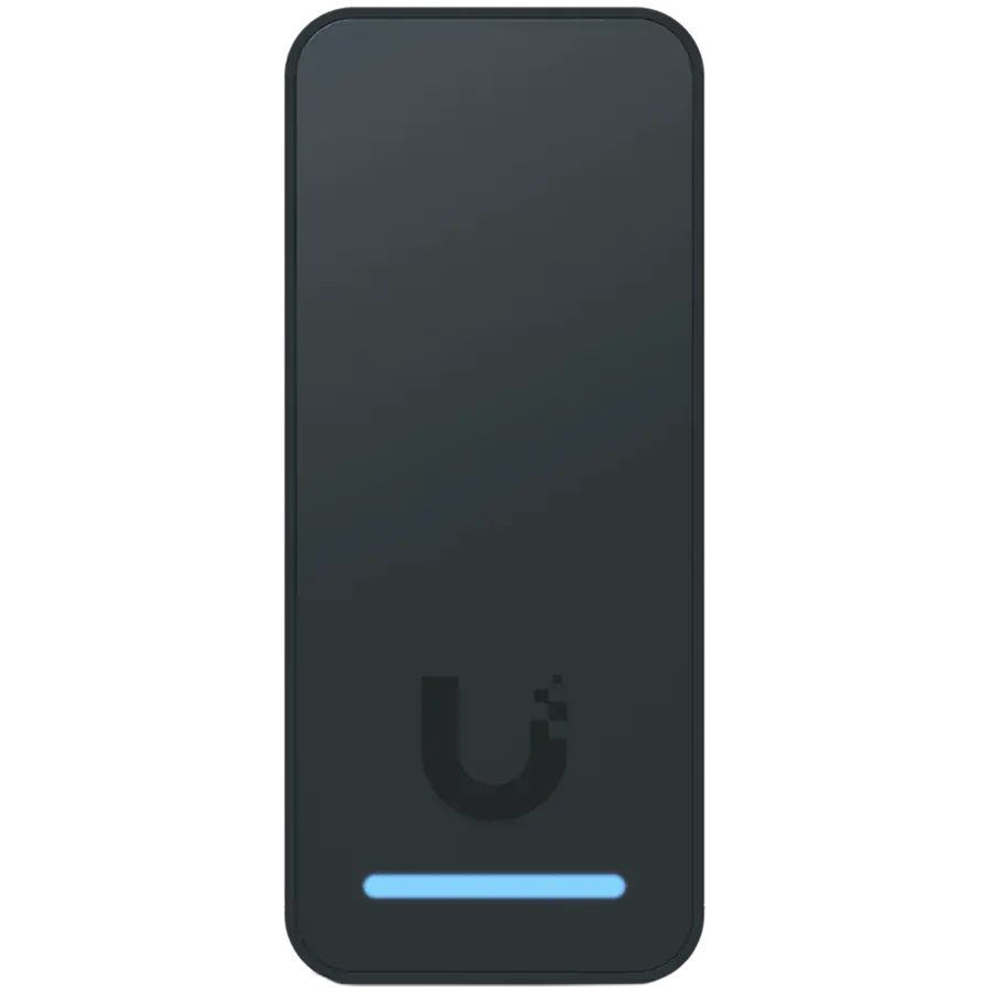 Compact, second-generation NFC card reader and request-to-exit device that supports hand-wave door unlocking.