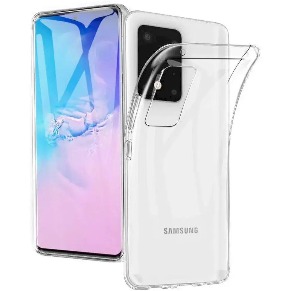 Fusion Ultra Back Case 2 mm Izturīgs Silikona Aizsargapvalks Priekš Samsung G988 Galaxy S20 Ultra | S20 Ultra 5G Caurspīdīgs