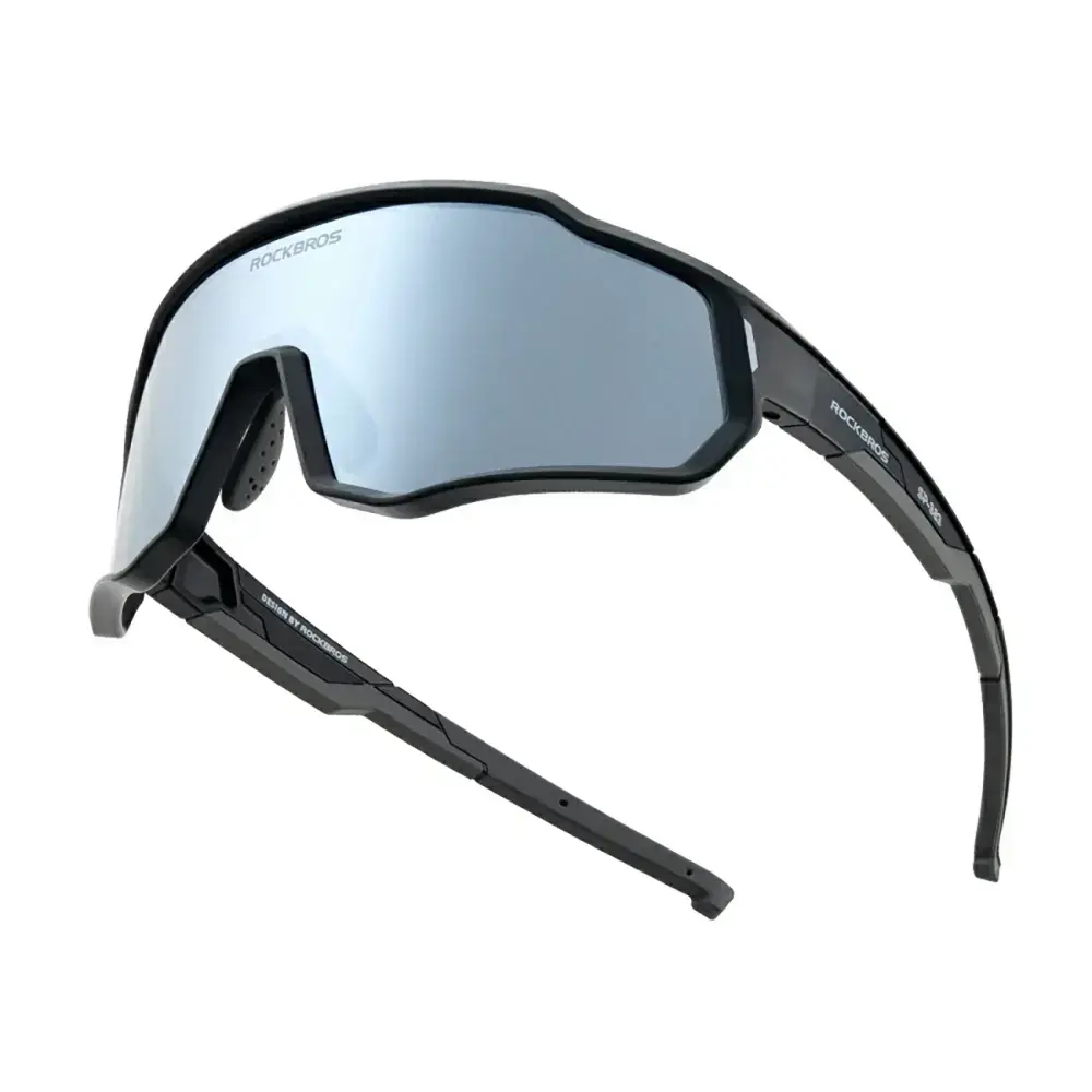 Rockbros SP383 Polarized Mirror Kids Cycling Glasses with UV400 Protection - Black
