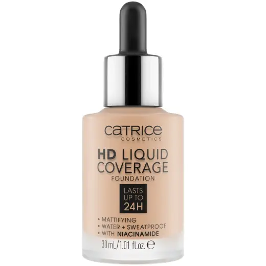 Catrice, HD, Vegan, Matte, Liquid Foundation, 050, Rosy Ash, 30 ml
