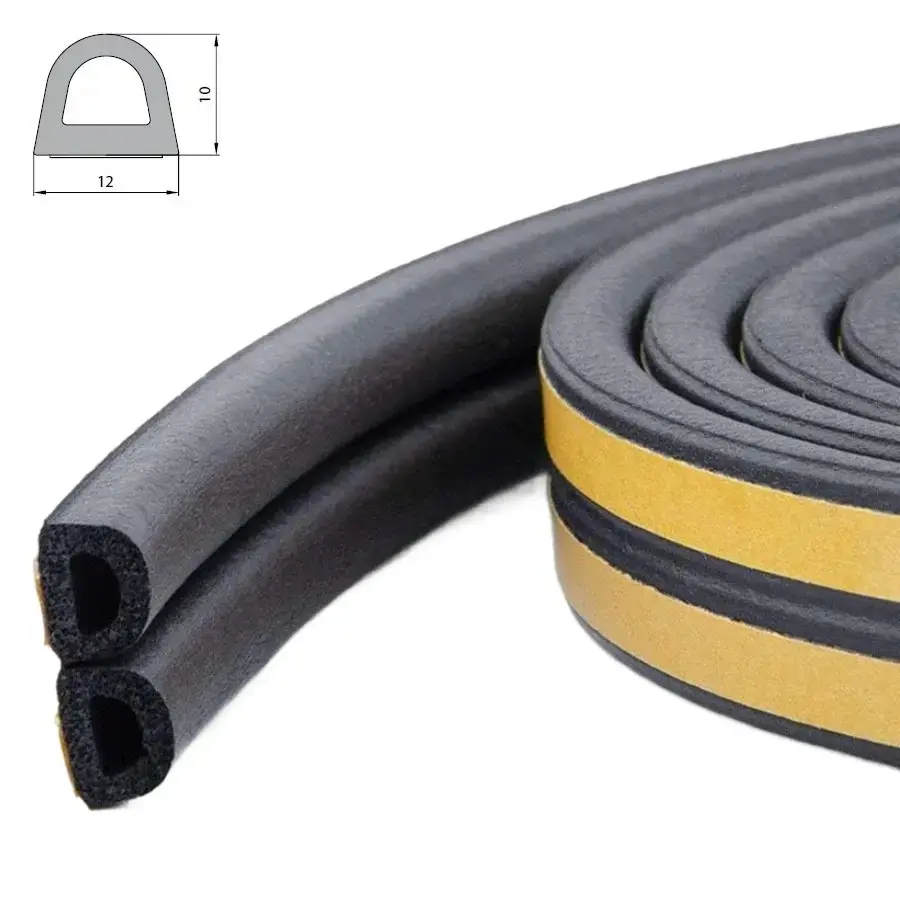 Sanok Blīvgumija dubultā D profils 10x12mm
