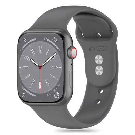 Tech-Protect Silicone Strap for Apple Watch 4 | 5 | 6 | 7 | 8 | 9 | SE | Ultra 1 | 2 (42 | 44 | 45 | 49 mm) - Gray