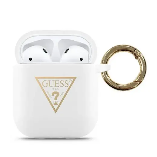 GUACA2LSTLWH Guess Triangle silicone case for Airpods 1 |2  white