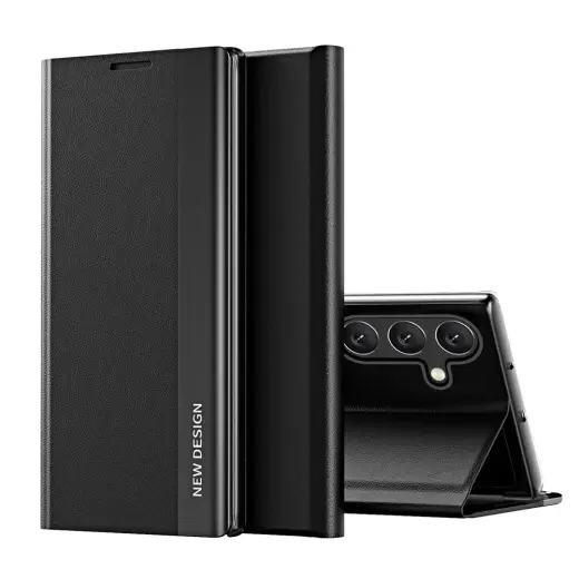 Sleep Case Pro knyginio tipo telefono dėklas su stovu Samsung Galaxy A24 4G (A245) juodas