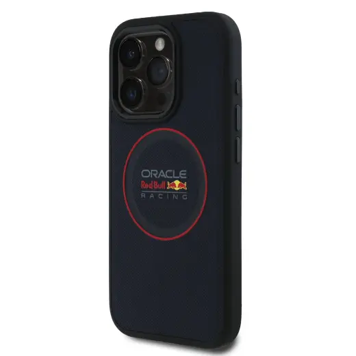 Red Bull PU Ādas tumši zils telefona maciņš priekš iPhone 15 Pro ar MagSafe atbalstu