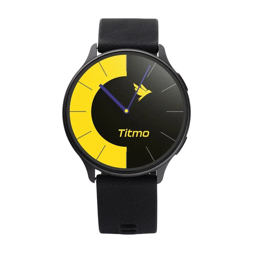 Smartwatch TITMO O-200 (GPS, AMOLED, bluetooth call, silicone strap) black