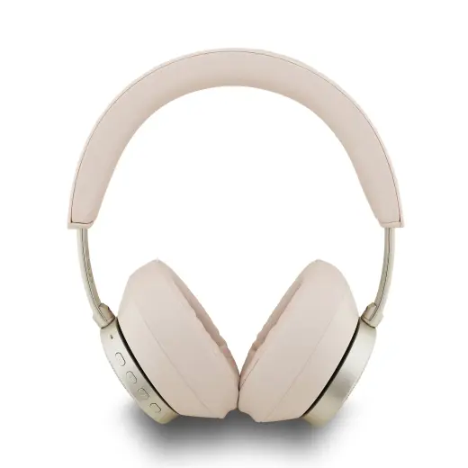 Guess PU Leather 4G Classic Logo ENC Wireless Headphone Pink