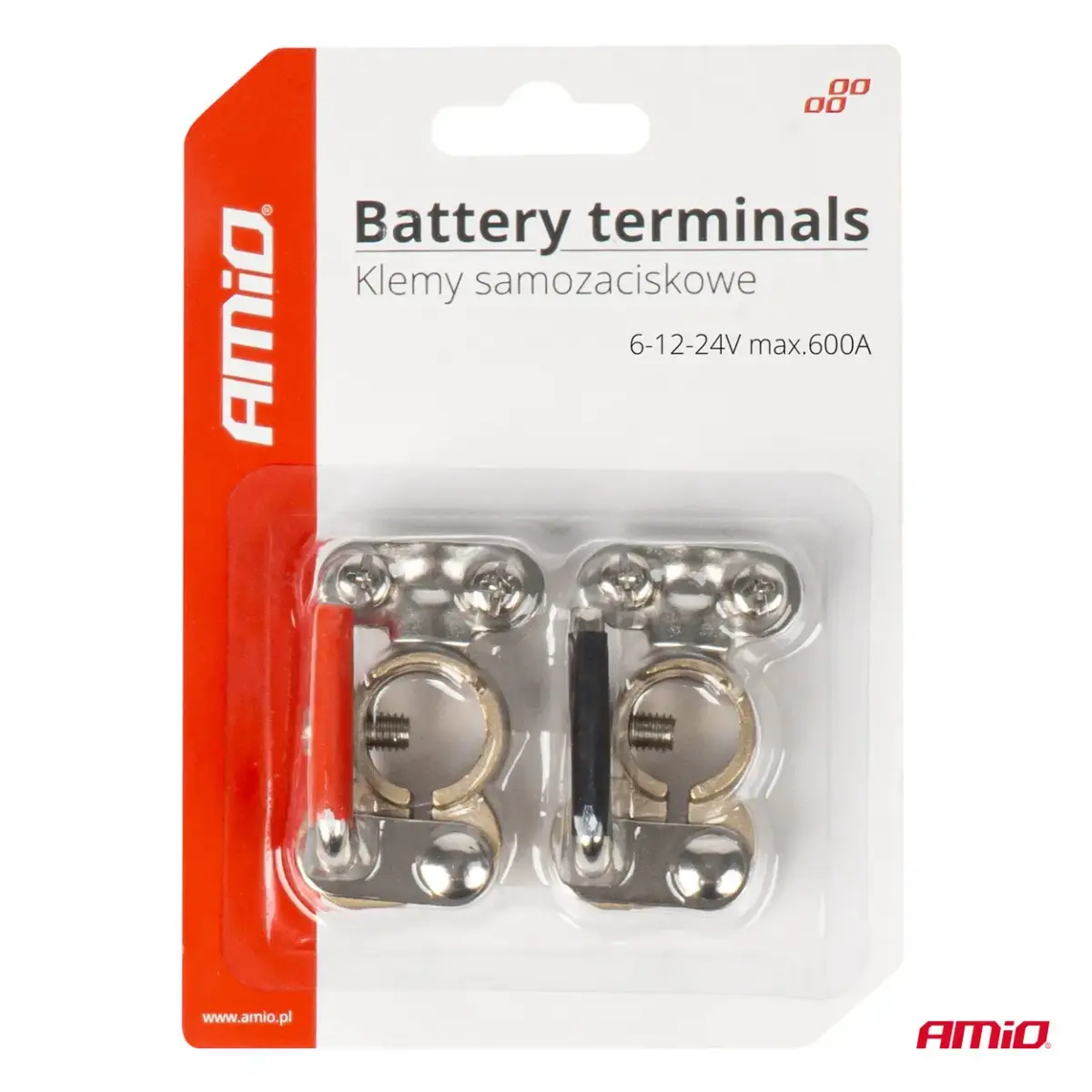 Brass battery terminals 2 pcs. 600A AMIO-03846