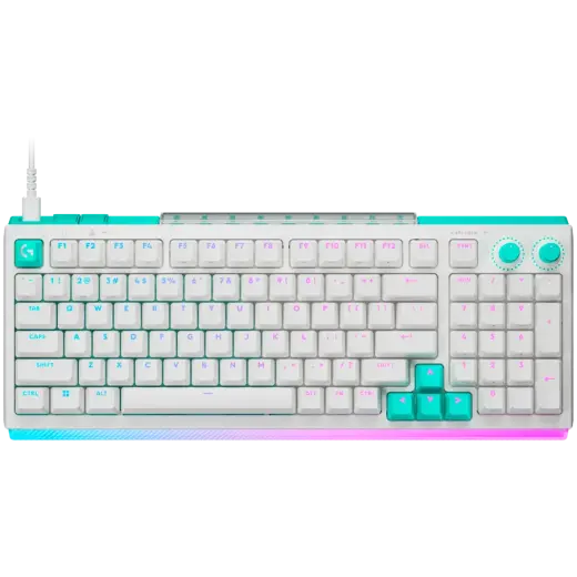 LOGITECH G512 X 98 Wired Gaming Keyboard - WHITE - US INT'L - USB - EMEA28i - 935 - TACTILE