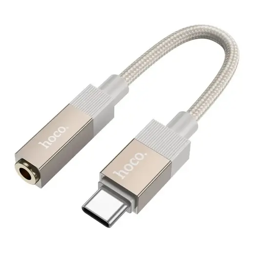 Adapter AUX USB C (male) to Jack 3,5 mm (female) Hoco UPA32C gold