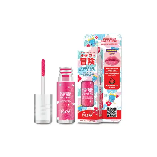 Rude Cosmetics, Watermelon Sparkle, Lip Oil, 4 ml