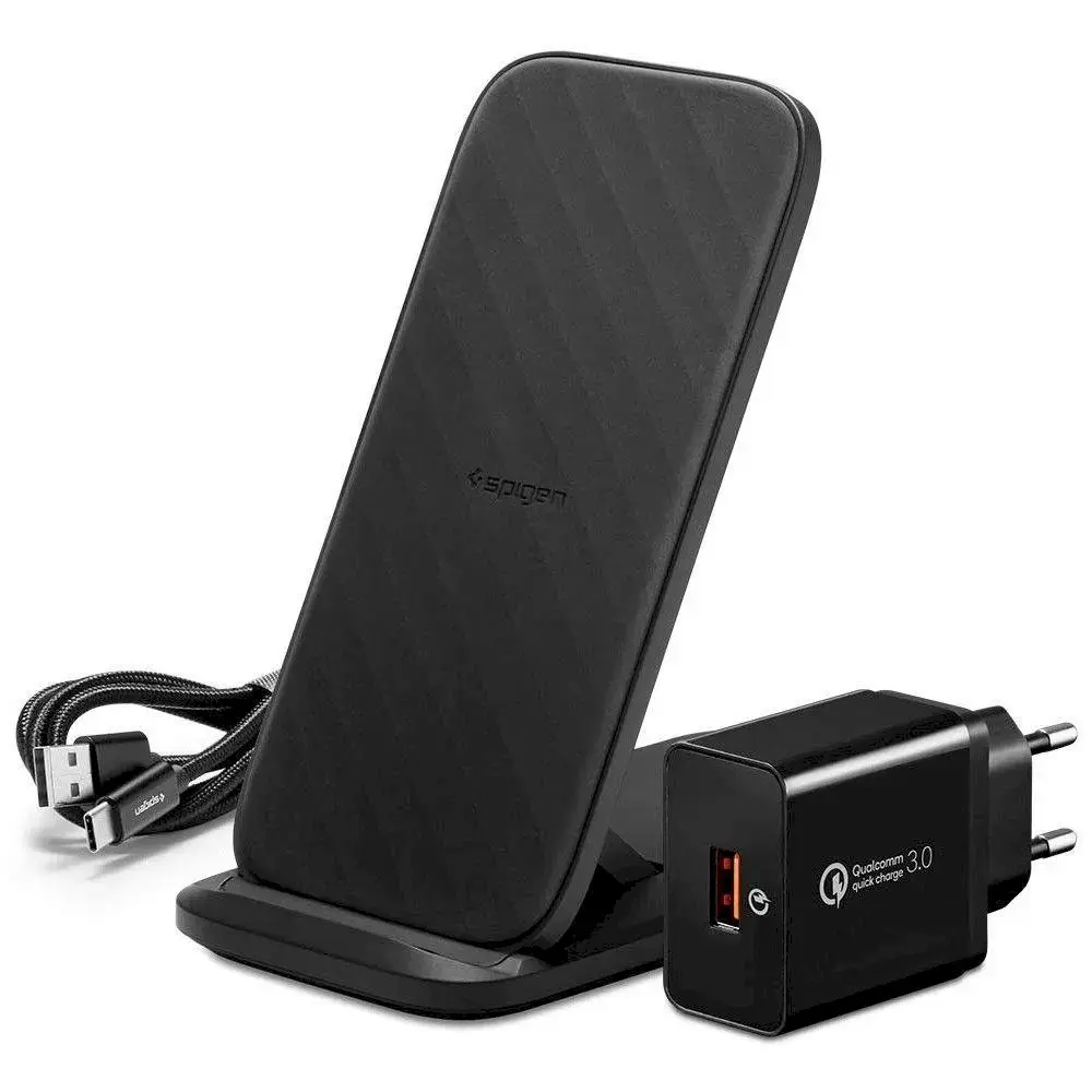 SPIGEN F316W WIRELESS CHARGER BLACK