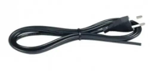Cable with plug 2x0.75 2m black
