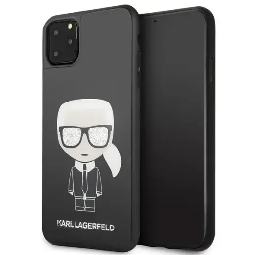 Karl Lagerfeld KLHCN65DLFKBK iPhone 11 Pro Max czarny|black hard case Iconic Karl Glitter