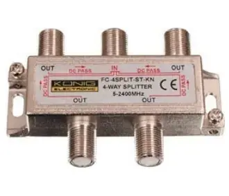Nedis 4 WAY F-SPLITTER 5-2250MHz KONIG