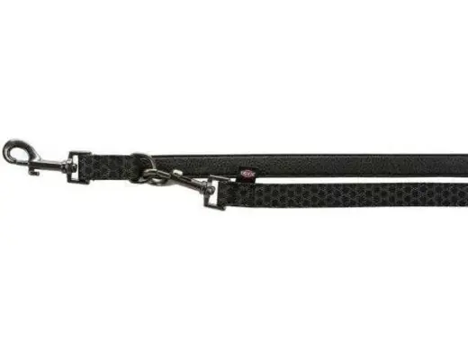 Pavada : Trixie Night Reflect adjustable leash, XS–S: 2.00 m|15 mm, black