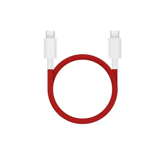 OnePlus datu pārraides un uzlādes vads | USB-C uz USB-C | 200W | sarkans