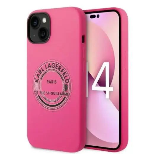 Karl Lagerfeld KLHCP14SSRSGRCF iPhone 14 6,1" hardcase różowy|pink Silicone RSG