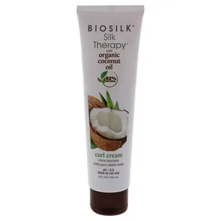 BioSilk Silk Therapy with Organic Coconut Oil Curl Cream  5 Oz