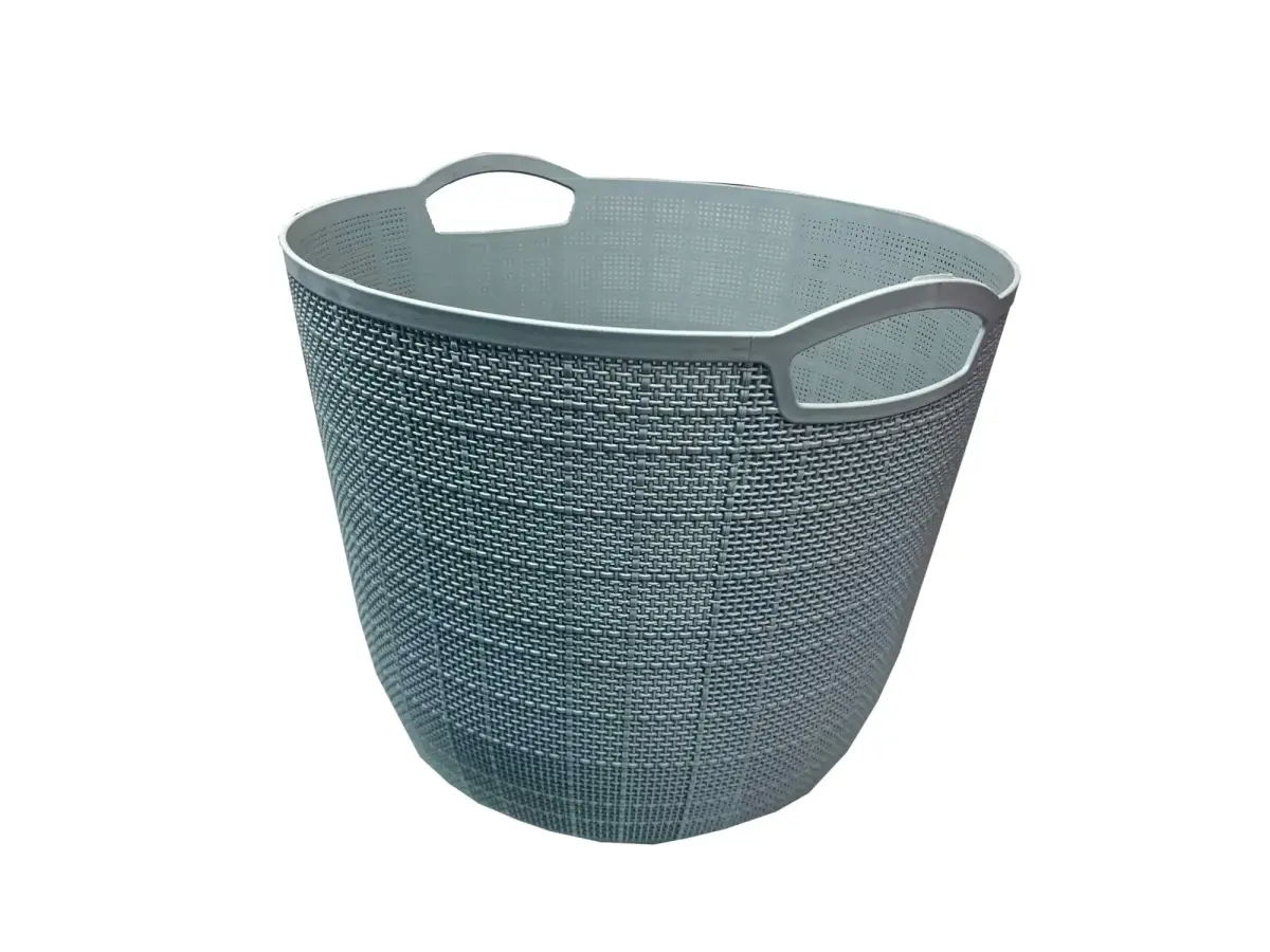 BESK Groziņš plastmasas apaļš 33x26cm zils