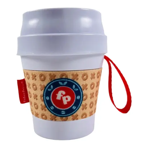 Fisher Price, Coffee Cup, Rattles With Teething Toy 2-In-1 , Unisex, 3+ months