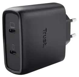 Trust Maxo tīkla lādētājs | 65W | USB-C | ar USB-C uz USB-C vadu komplektā | melns