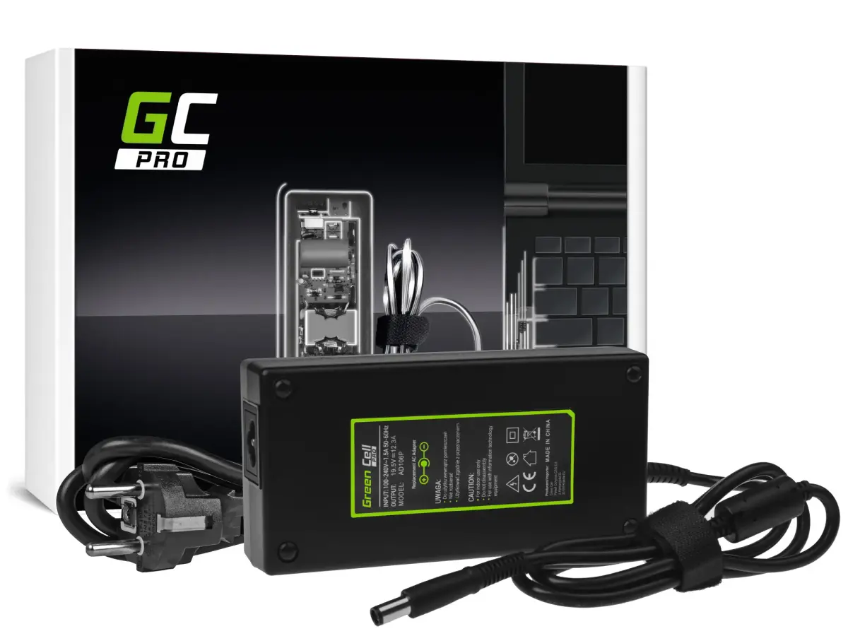 Green Cell PRO Charger | AC Adapter 19.5V 12.3A 240W for Dell Precision 7510 7710 M4700 M4800 M6600 M6700 M6800 Alienware 17