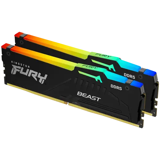 Kingston RAM FURY Beast RGB - 32 GB (2 x 16 GB Kit) - DDR5 5600 DIMM CL36