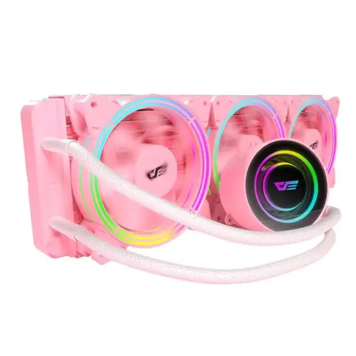 Darkflash TR-360 RGB PC Watercooler AiO, Pink (Triple, 120x120)