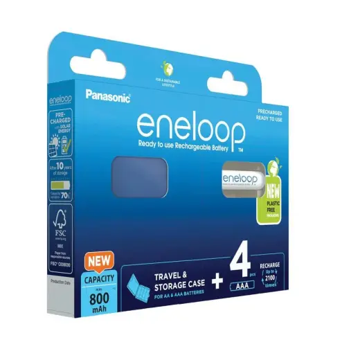 Panasonic Eneloop AAA 800mAh rechargeable - 4 pcs + BOX