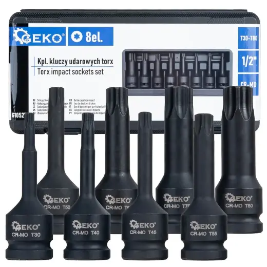 8pcs TORX Impact Sockets Set T30-T80