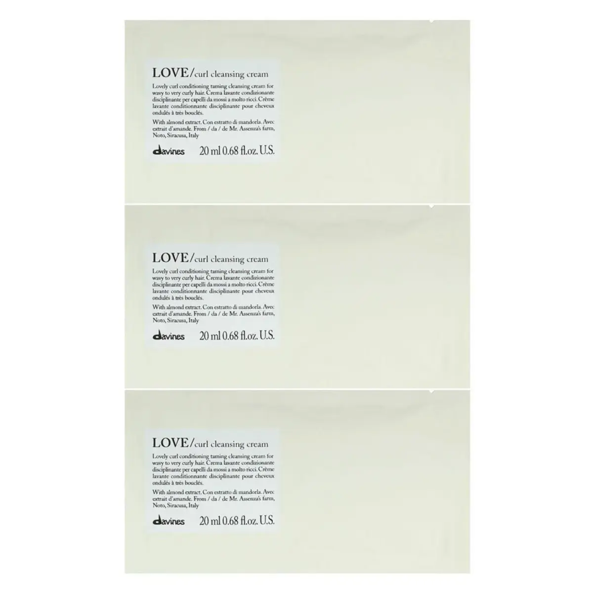 Davines, Love, Hair Shampoo, 12 pcs, 20 ml