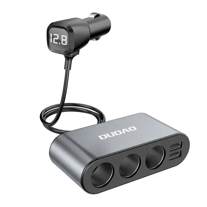 Dudao R1Pro automašīnas lādētājs | 17W | USB-A, automašīnas šķiltavas ligzdas sadalītājs | melns