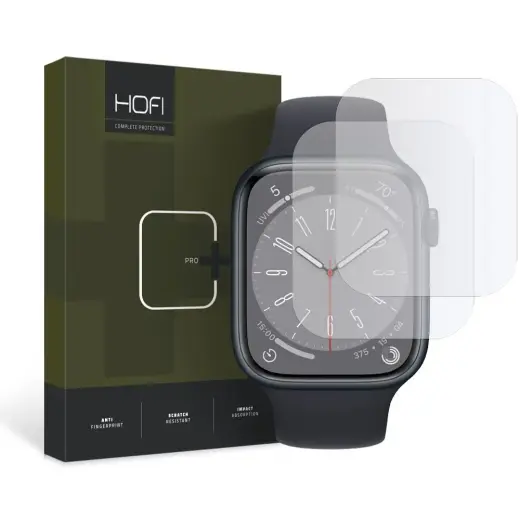 HOFI HYDROFLEX PRO+ 2-PACK APPLE WATCH 4 | 5 | 6 | 7 | 8 | 9 | SE (40 | 41 MM) CLEAR HYDROGEL FILM