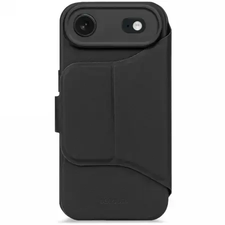 Decoded Textured Silicone Detachable Wallet MagSafe case for iPhone Air - black