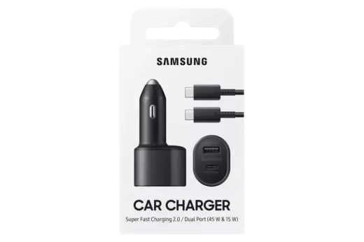 Samsung EP-L5300XBEGWW automašīnas lādētājs 60W | 3A | USB-C | PD | AFC | + vads melns