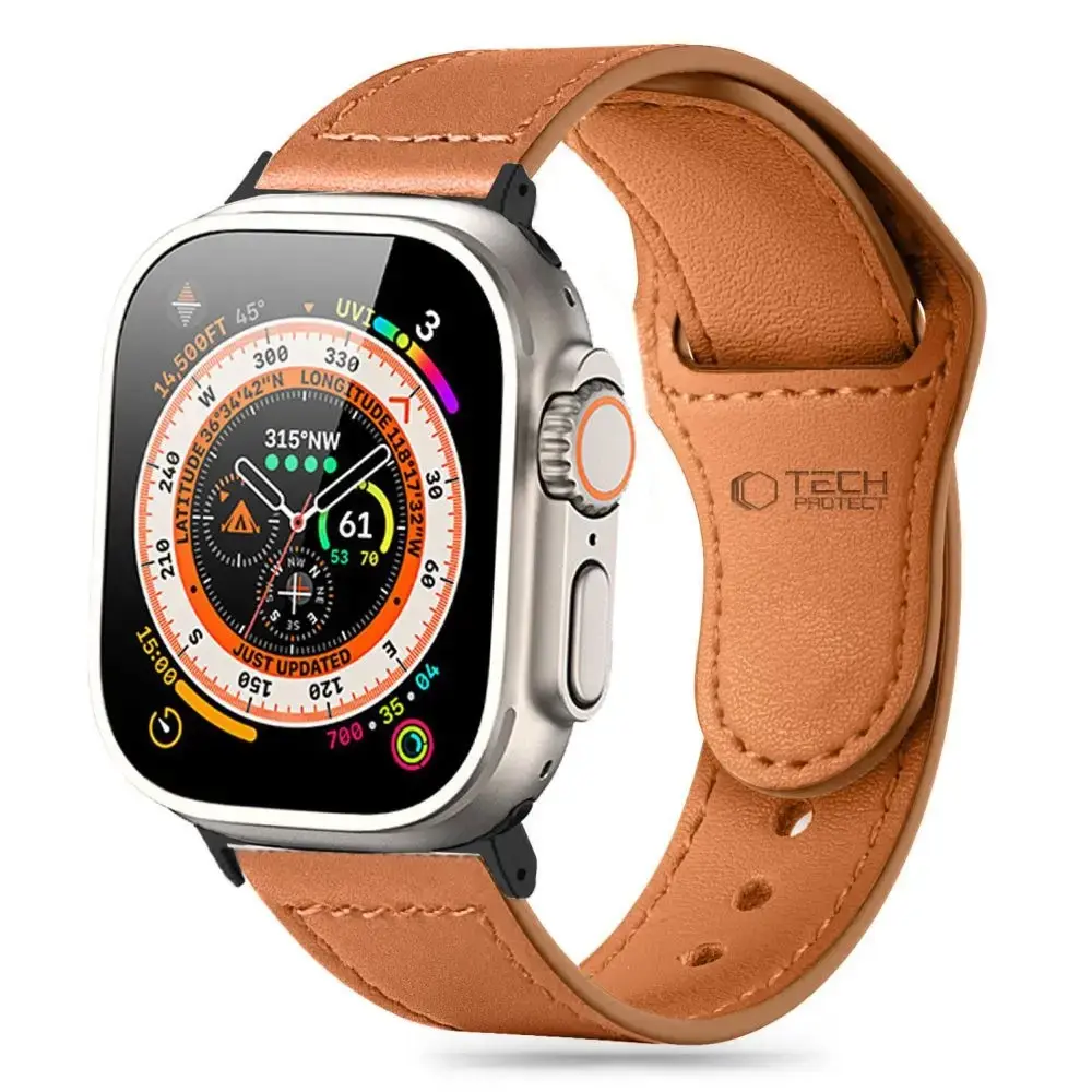 Tech-Protect Naturalfit Strap for Apple Watch 4 | 5 | 6 | 7 | 8 | 9 | SE | Ultra 1 | 2 (42 | 44 | 45 | 49 mm) - Brown