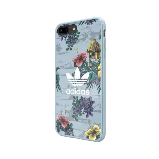 Adidas Floral Case Plastikāta Apvalks Priekš Apple iPhone X | XS Zils (EU Blister)