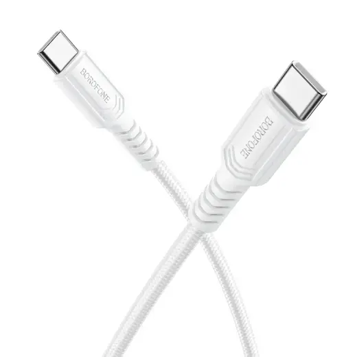 Borofone Cable BX116 Certain - Type C to Type C - PD 60W 3A 1 metre white