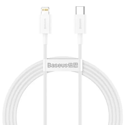 Baseus Superior cable USB Type C - Lightning Power Delivery 20 W 1,5 m White (CATLYS-B02)