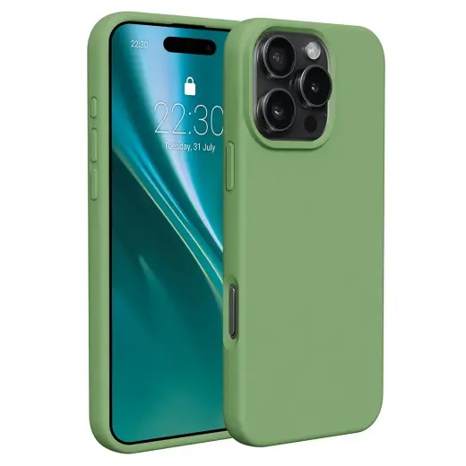 Etteri Silikona maciņš iPhone 16 Pro gaiši zaļš