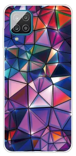 Fusion triangle silicone case for Samsung A125 Galaxy A12 blue - purple
